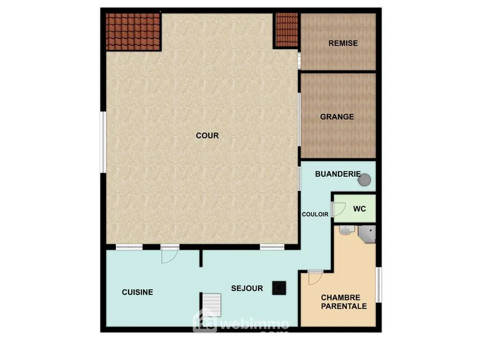 Maison ancienne en pierre à Les Ormes - 94 m² avec cour et dépendances 