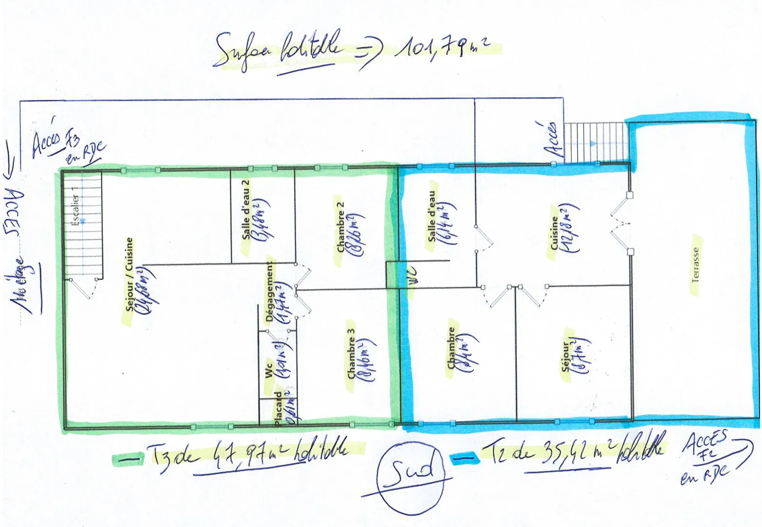 Maison ancienne à Urt avec locataires, grand potentiel d'investissement 