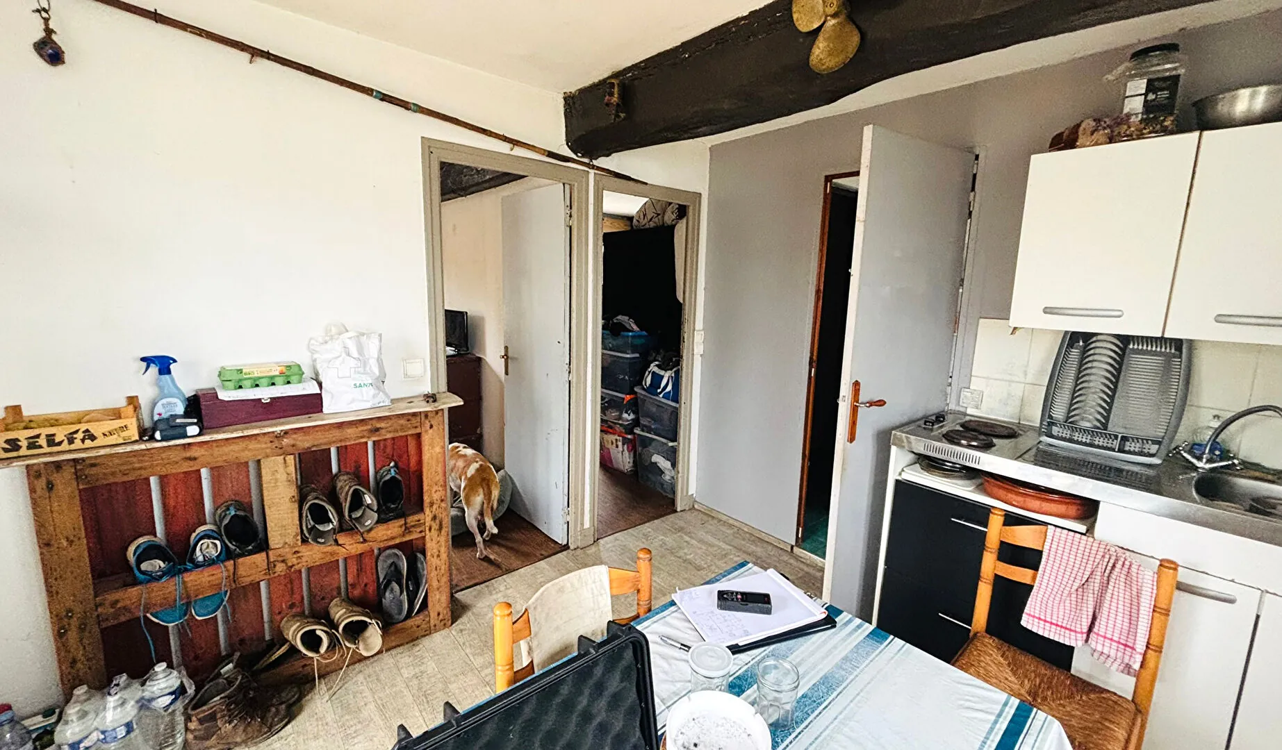 Maison ancienne à Urt avec locataires, grand potentiel d'investissement 