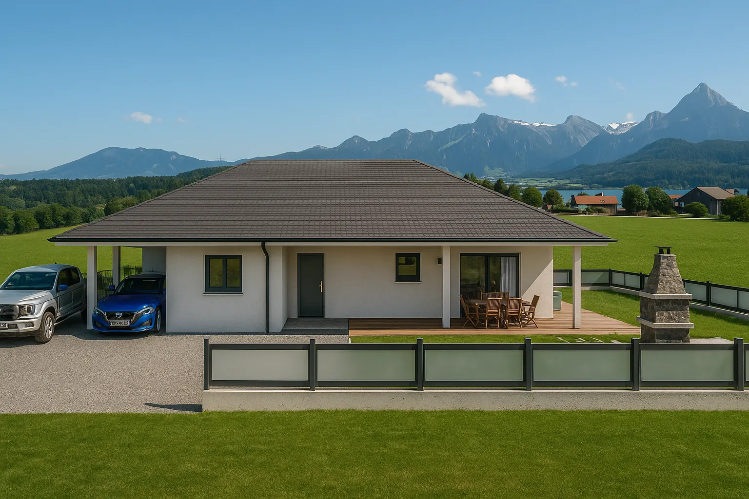 Maison neuve de 85 m² avec grand jardin à Lhuis dans un cadre calme