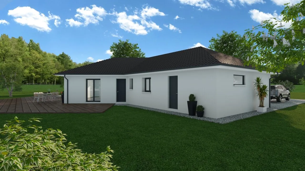 Maison neuve 90 m² avec jardin à Porte-des-Bonnevaux 