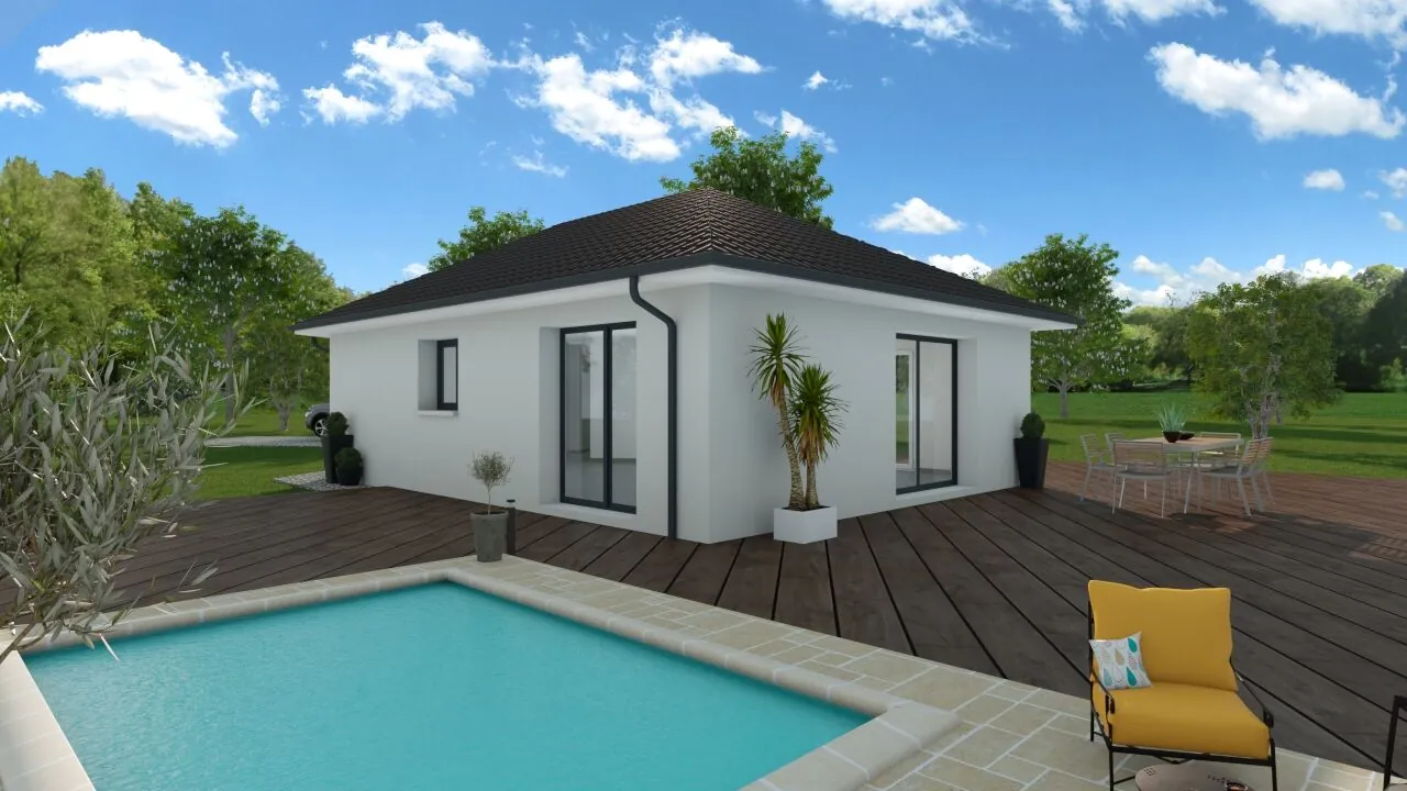 Maison neuve 90 m² avec jardin à Porte-des-Bonnevaux 