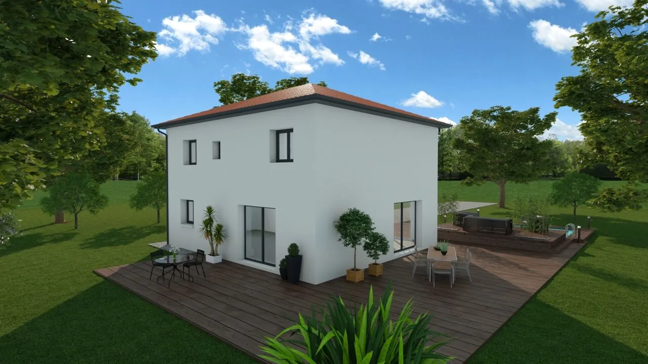 Maison neuve de 90 m² à Cessieu avec grand jardin, conforme RE 2020 