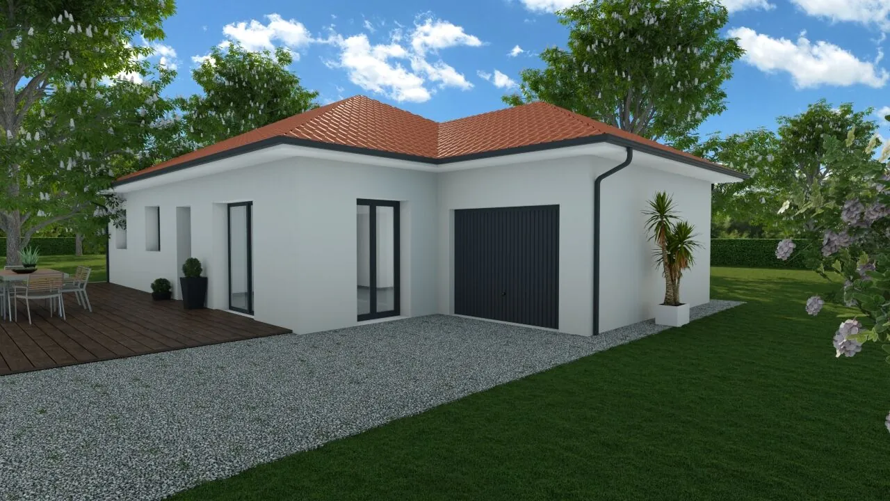 Maison neuve de 90 m² à Les Abrets avec jardin orienté sud 