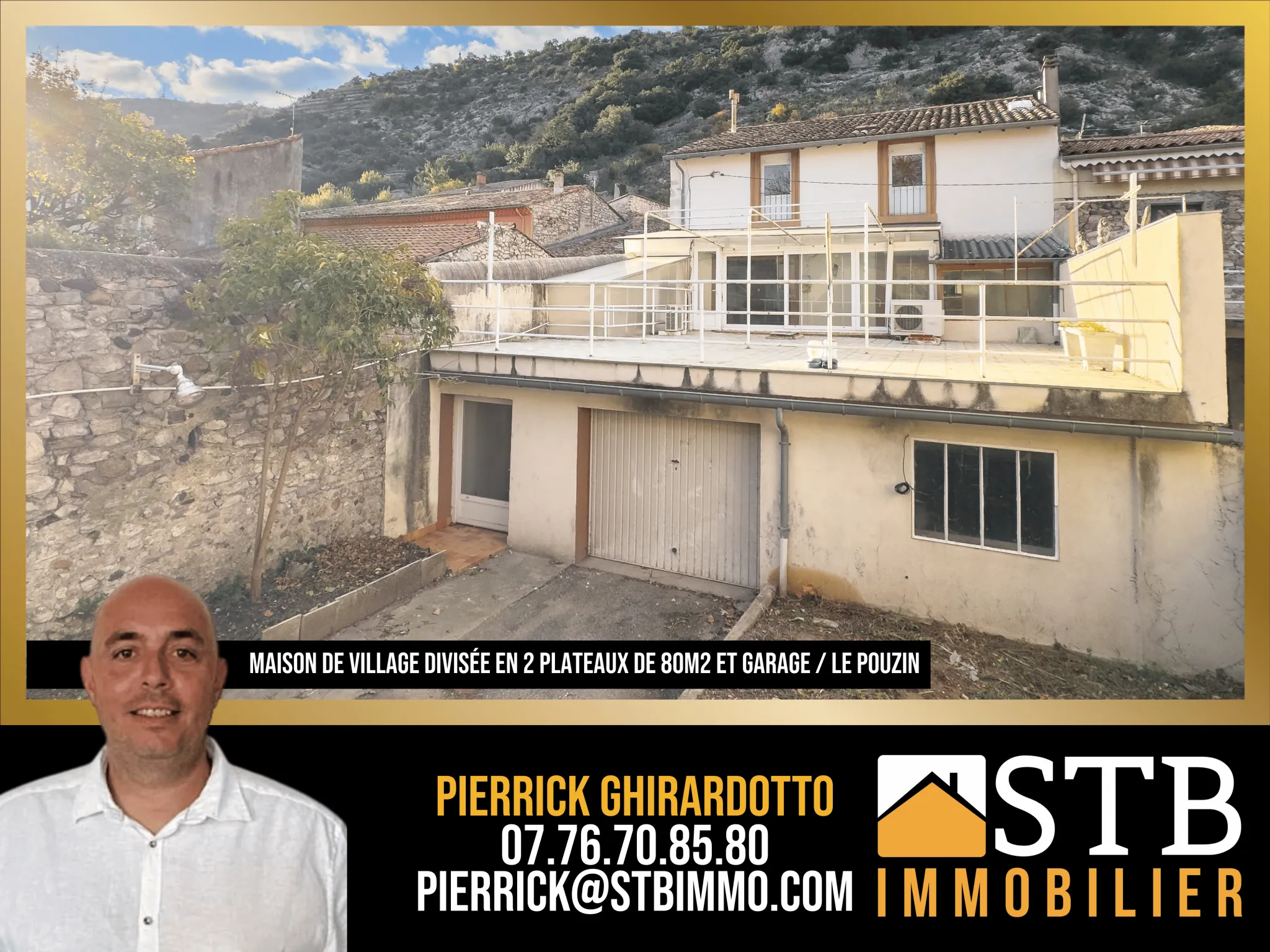 Maison de village à rénover avec grand potentiel au Pouzin