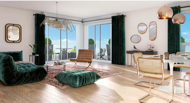 Appartement 2 pièces neuf à Pierrefitte-sur-Seine avec jardin et terrasse