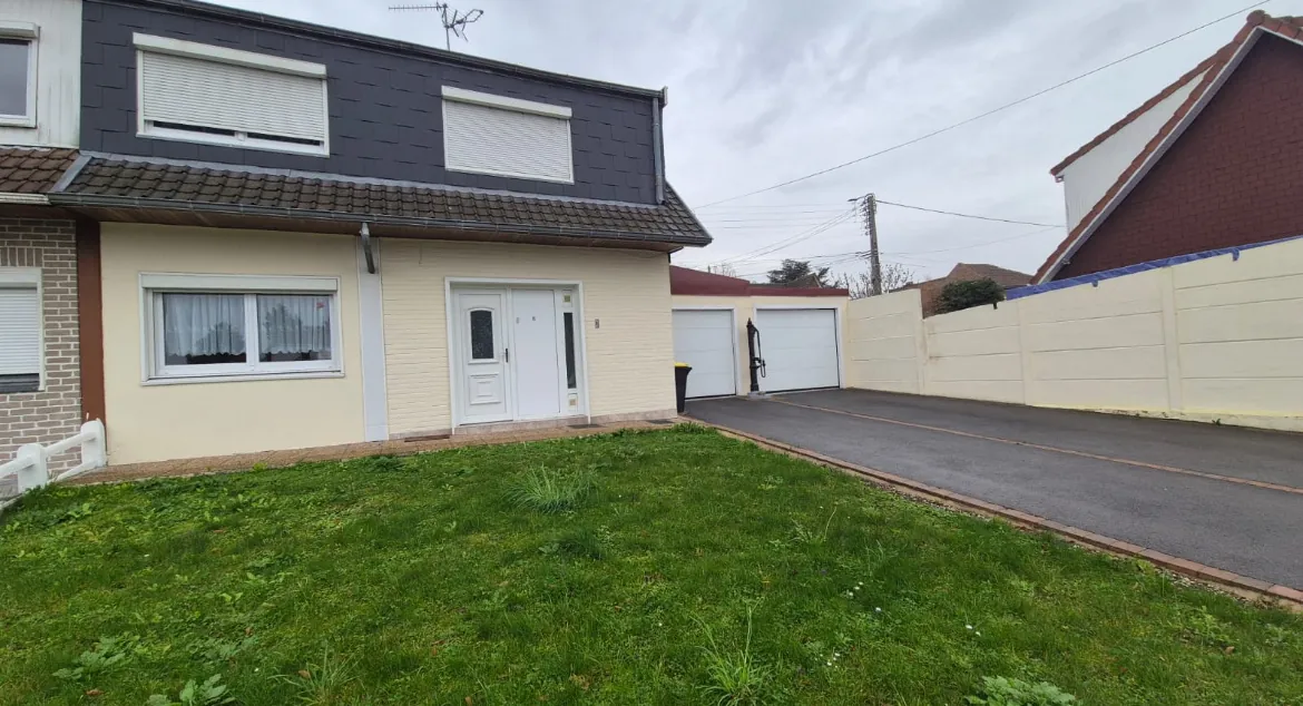 Maison 3 chambres avec jardin et garages à Montigny-en-Gohelle