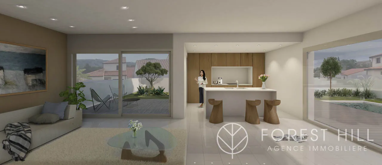 Maison hors d’eau neuve à Céret avec jardin piscinable