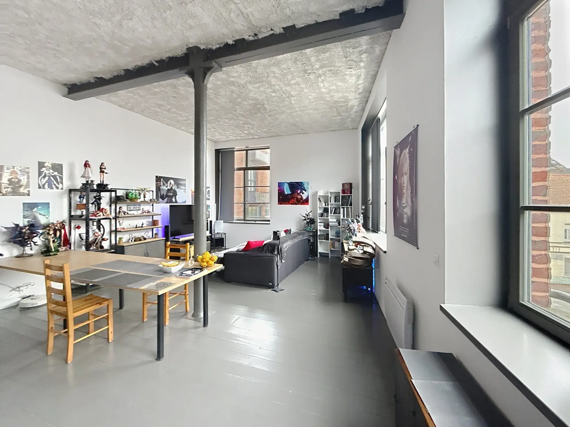 Loft lumineux de 60 m² à Tourcoing dans une ancienne usine rénovée 