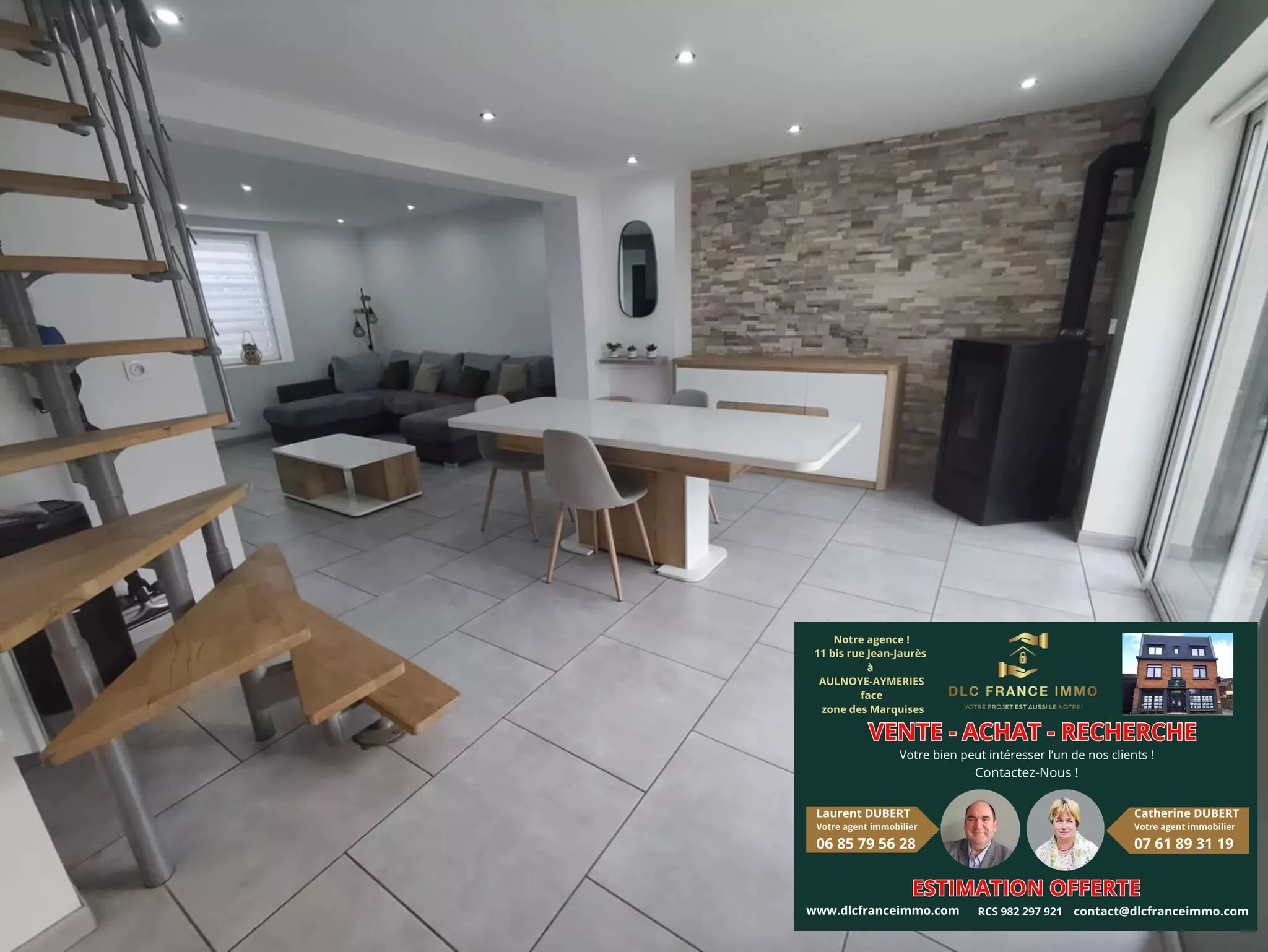 Maison typique rénovée de 137 m² à Berlaimont avec terrain et terrasse 