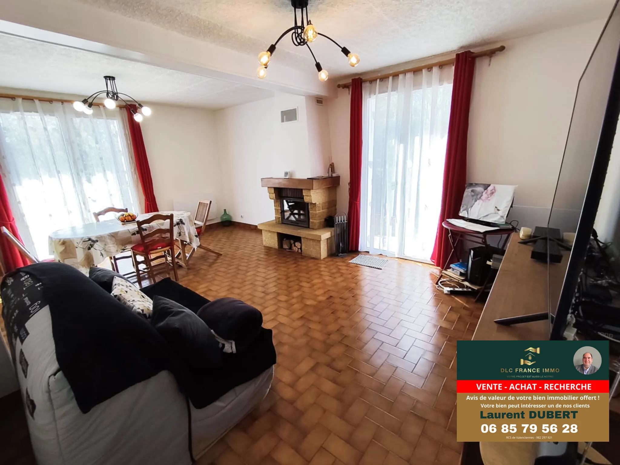 Maison semi-plain-pied à Berlaimont avec grand terrain arboré de 1593 m² 