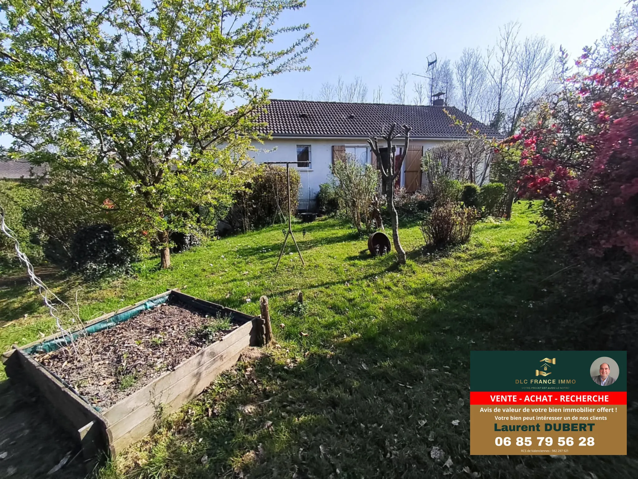 Jolie maison semi-plain-pied à vendre à Berlaimont avec terrain de 1593 m² 