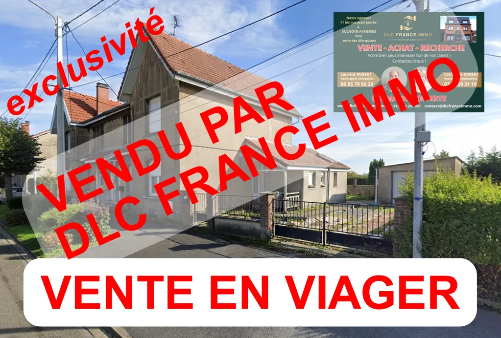 Maison en viager occupé à Aulnoye-Aymeries avec jardin et garage - bon potentiel