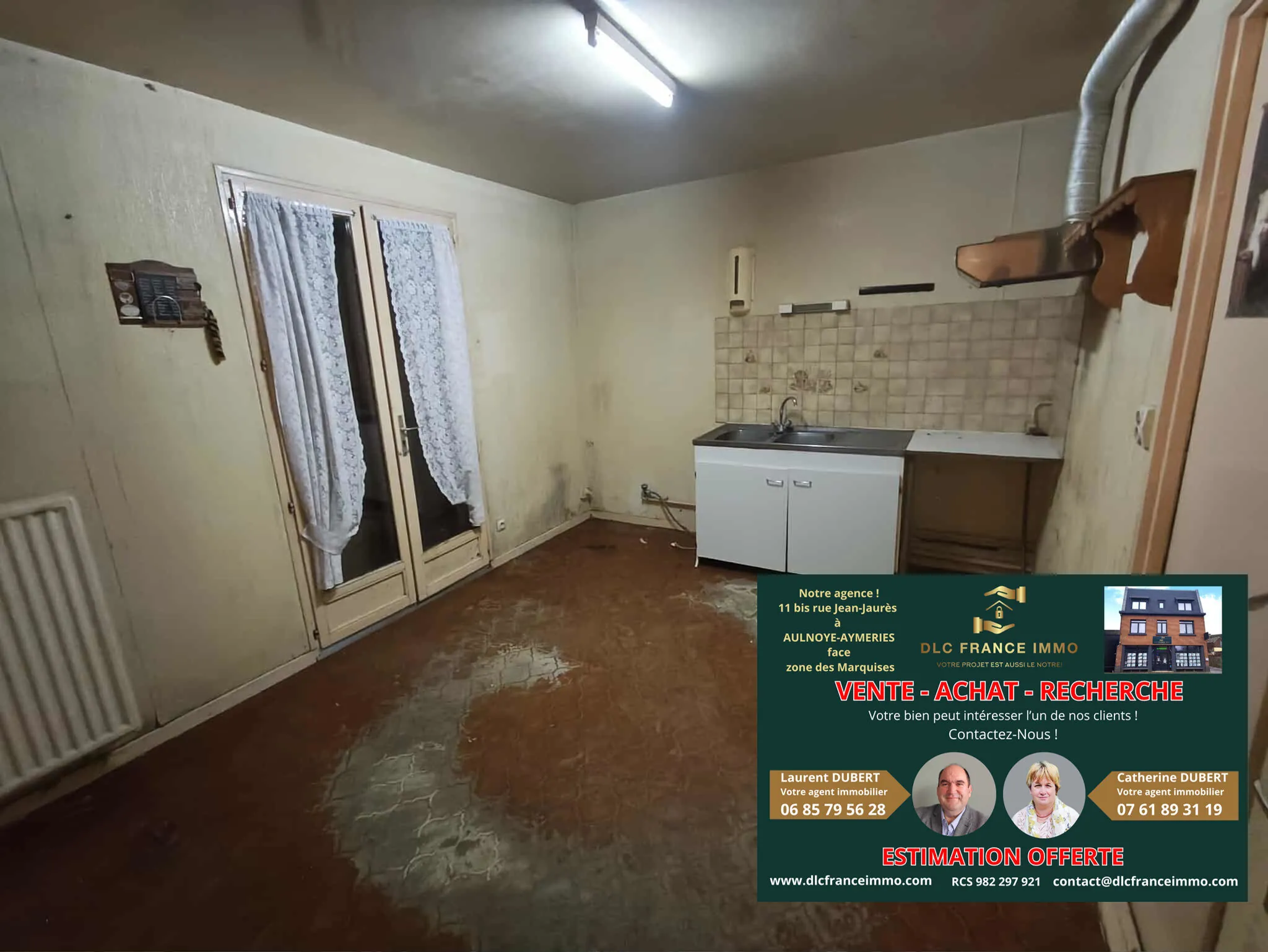 Maison semi-individuelle à rénover sur terrain de 420 m² à Aulnoye-Aymeries 