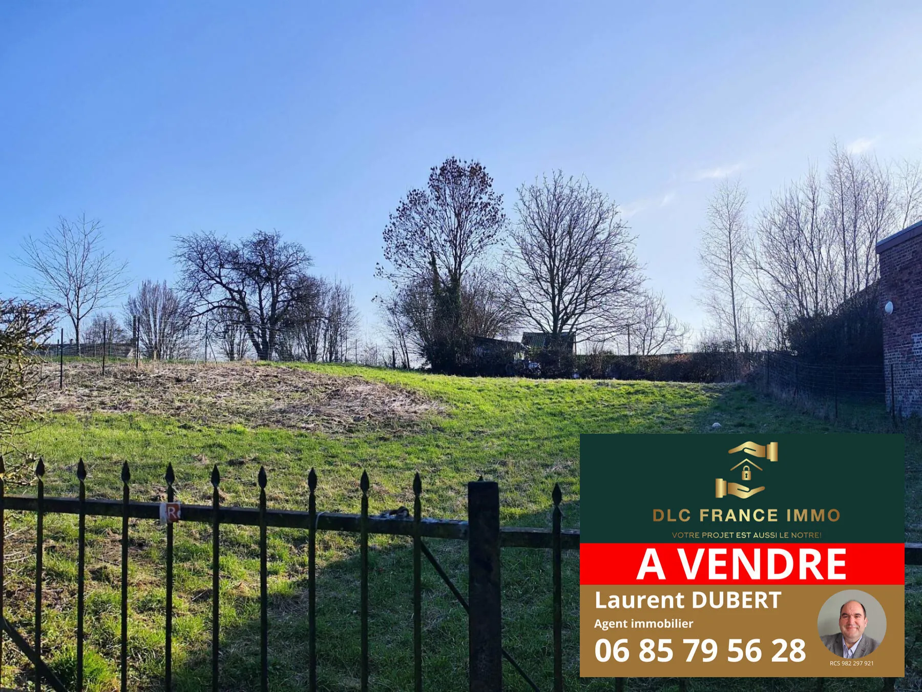 Terrain à vendre à Bachant de 616 m² avec façade de 17 mètres, proche Aulnoye-Aymeries