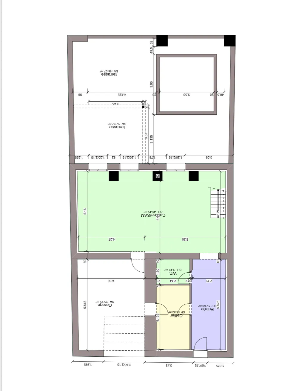 Maison à rénover à Dieupentale – 170 m² habitables, jardin et garage 