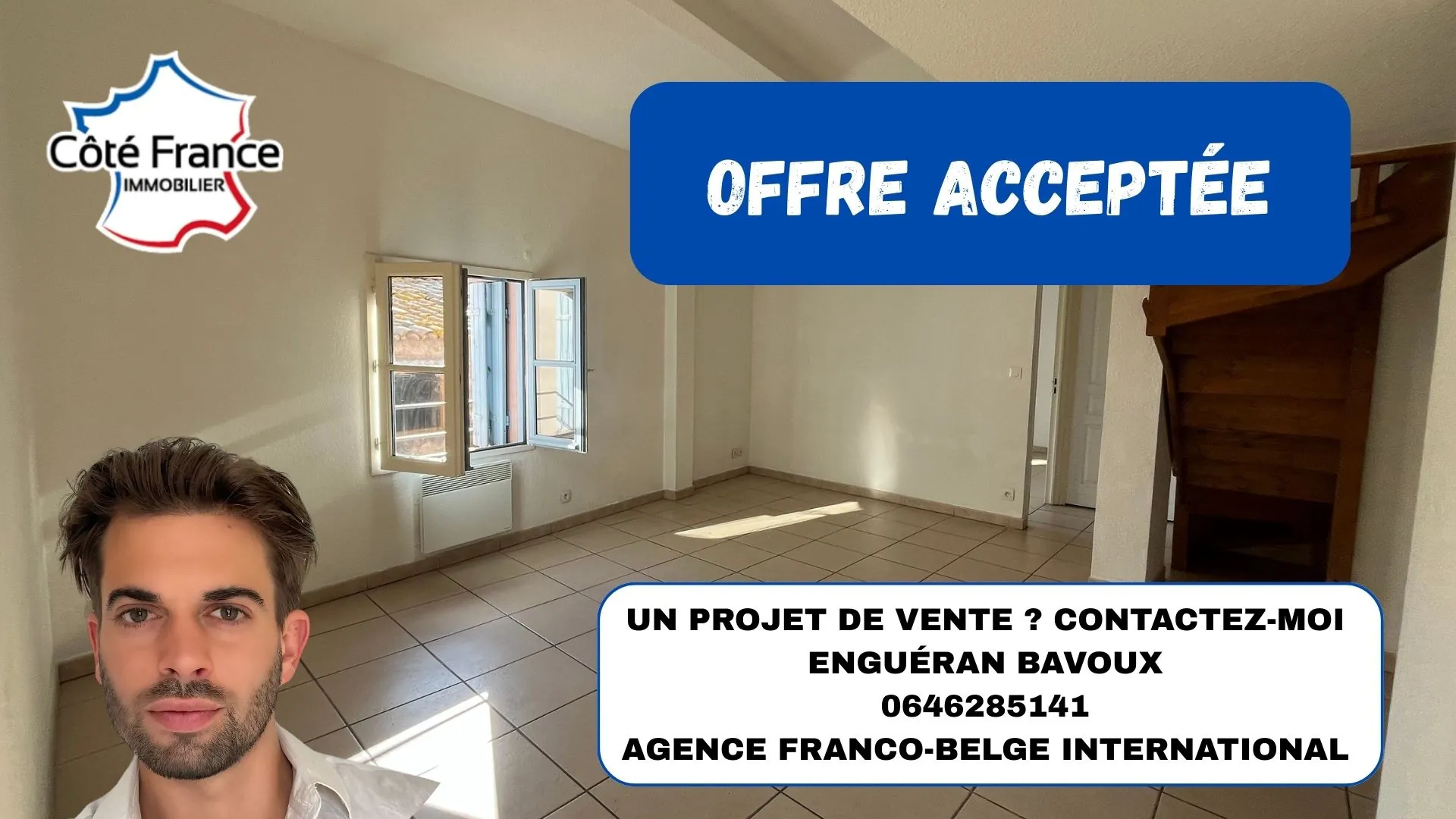 Charmant appartement T3 en dernier étage au cœur d'Agde avec mezzanine lumineuse