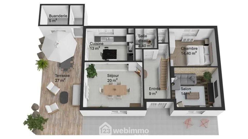 Maison de 130 m² avec Vue Panoramique à Chauvigny – Secteur Calme 