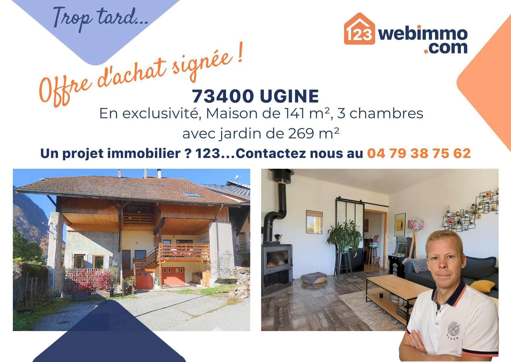 Maison mitoyenne de 141 m² à Ugine avec terrasse et jardin