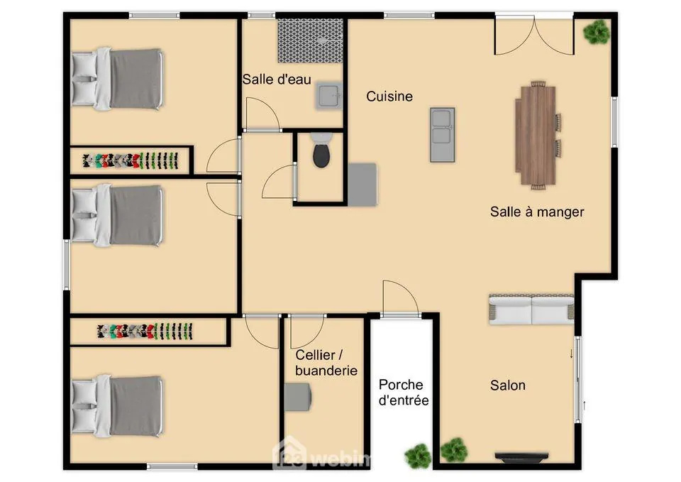 Superbe maison moderne avec jardin et garage à Bachant en vente 