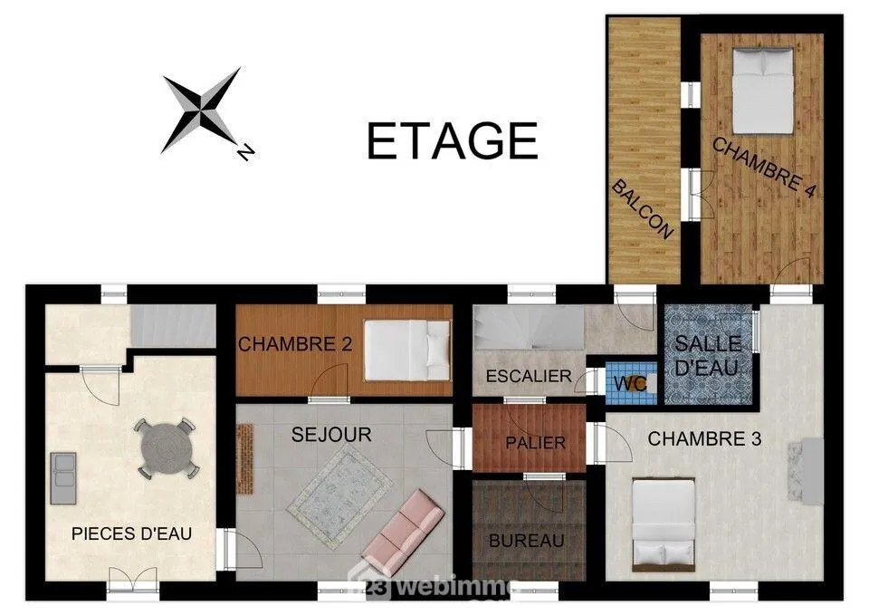 Maison de ville à rénover de 150m² à Mirebeau avec garage, dépendance et cour 