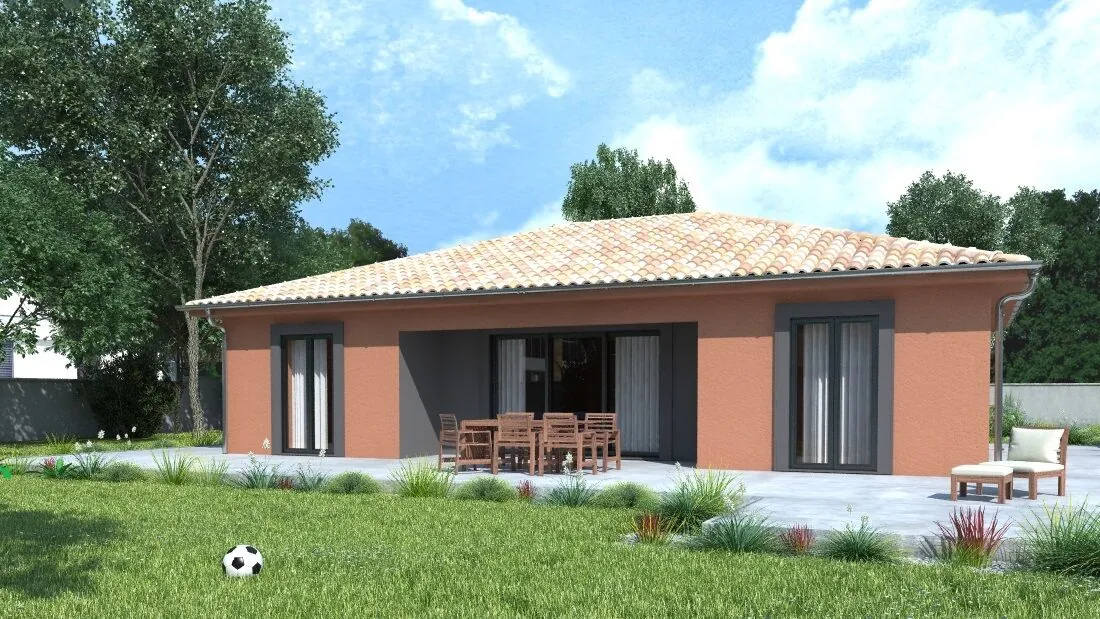 Construction maison moderne à Davayé - Projet Nova Villa 96 m² avec 4 chambres 
