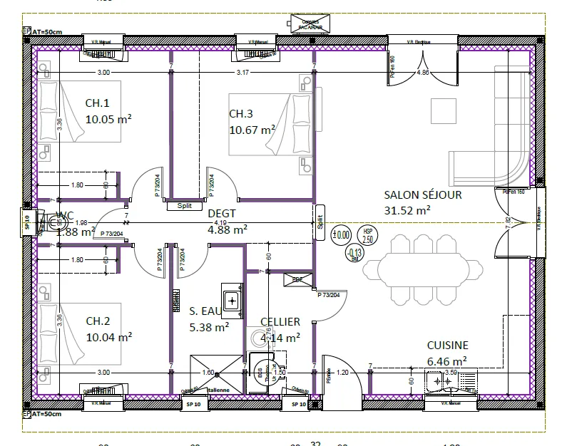 Projet de construction d'une maison neuve de 85 m² à Oeyreluy près de Dax 