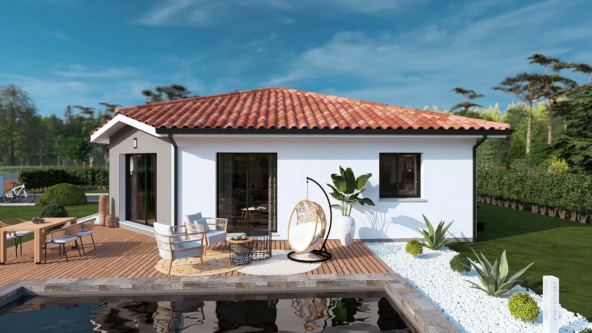 Maison neuve 4 pièces à Pontonx-sur-l'Adour avec garage et terrain de 578 m² 