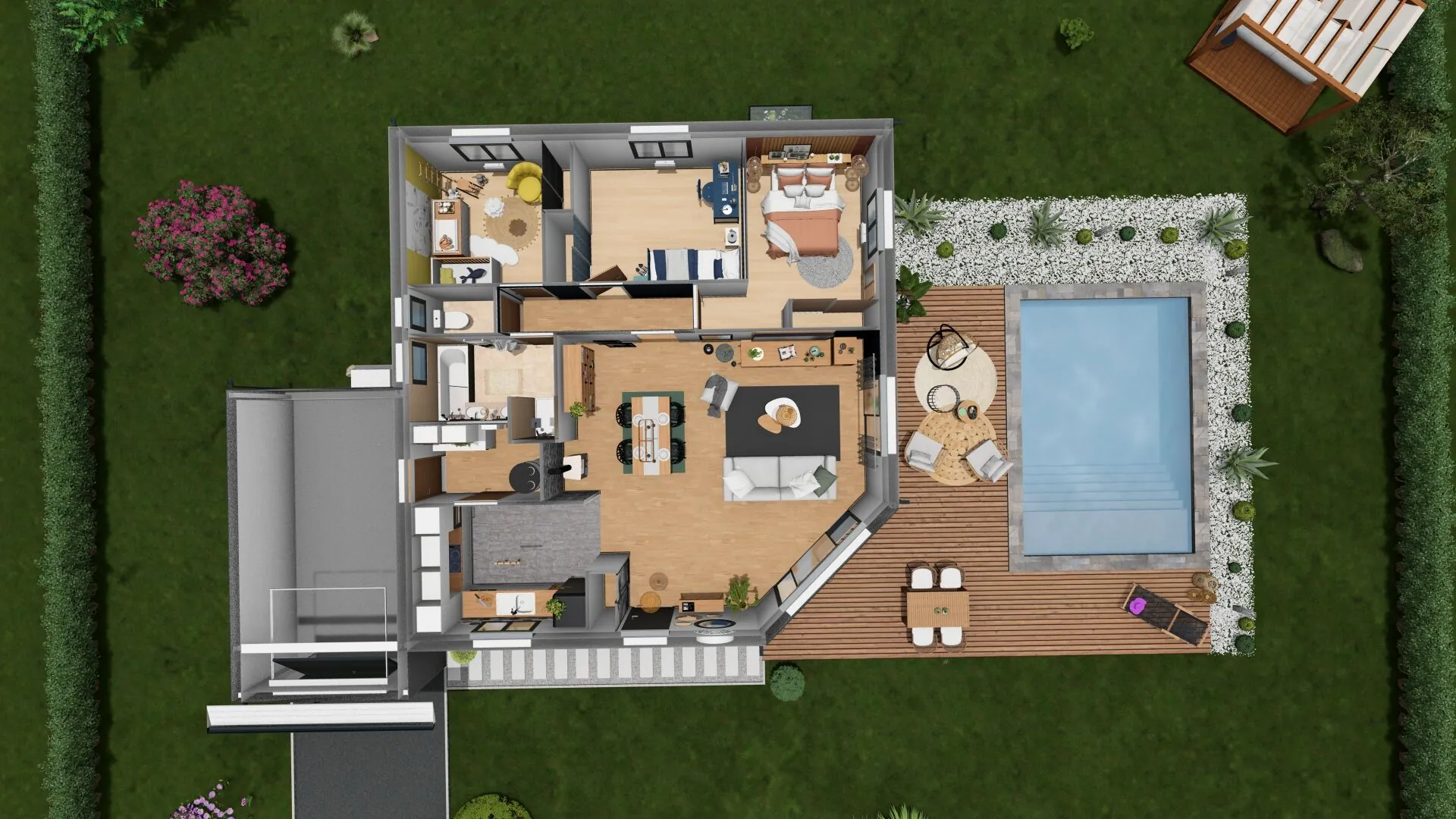 Maison neuve 4 pièces à Pontonx-sur-l'Adour avec garage et terrain de 578 m² 