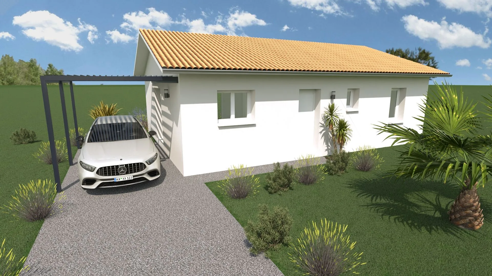 Maison neuve 3 pièces à Vielle-Saint-Girons avec terrain de 545 m² 