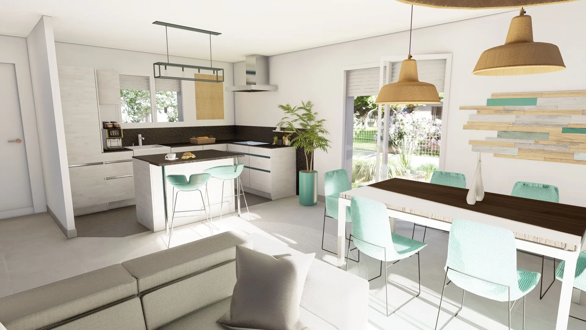 Maison neuve 3 pièces à Vielle-Saint-Girons avec terrain de 545 m² 