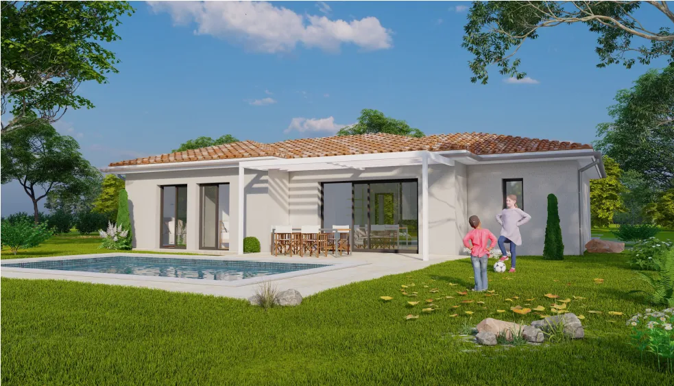 Construction maison neuve à Berzé-la-Ville, vue vignobles, terrain 600 m², livraison 2025