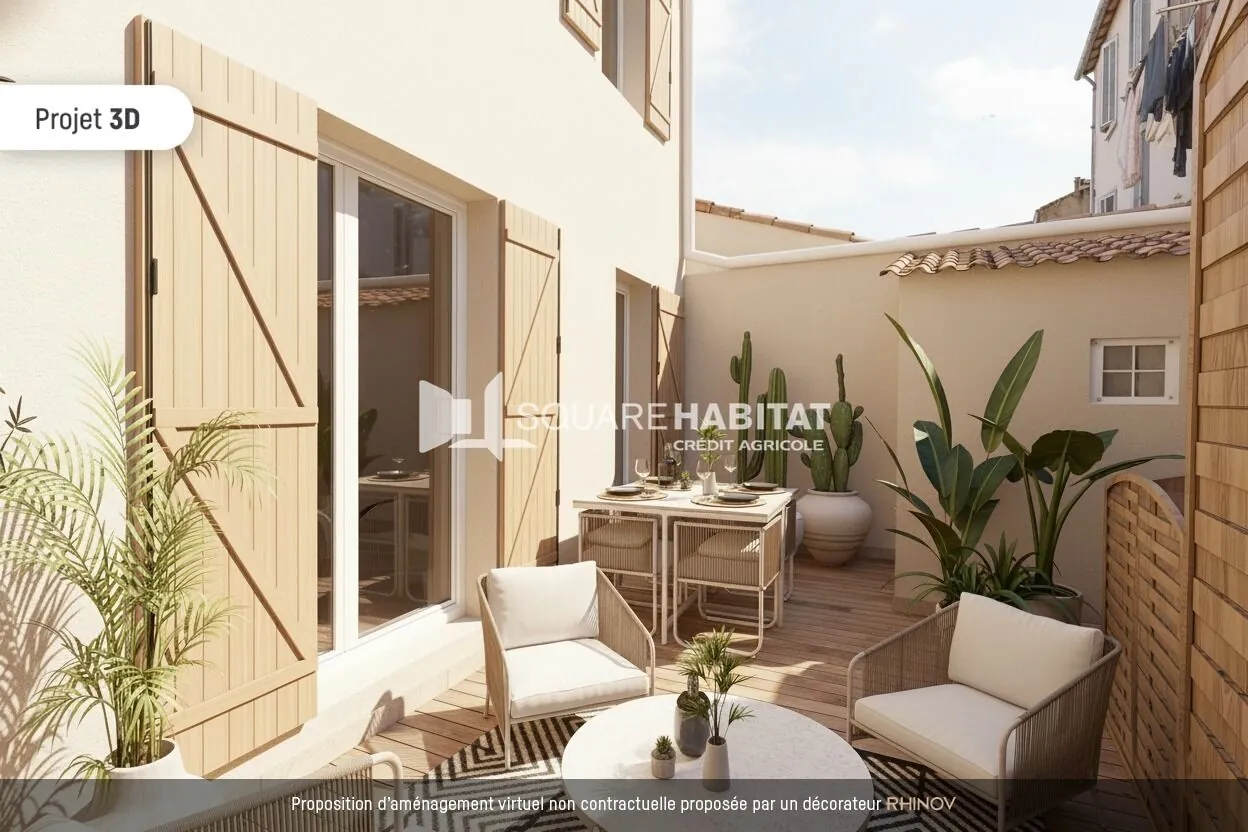 Maison 3 pièces avec terrasse à Marseille 13015 – Opportunité d'investissement rentable 