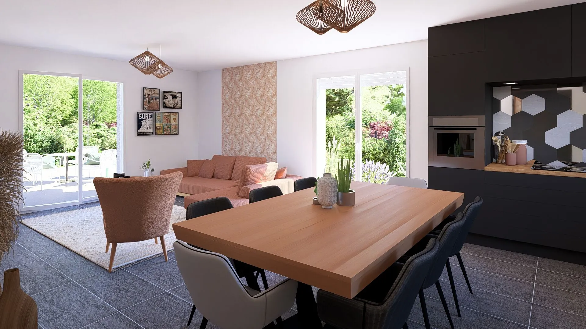 Maison neuve de 85 m² avec 3 chambres à Saint-Paul-lès-Dax, terrain de 530 m² 