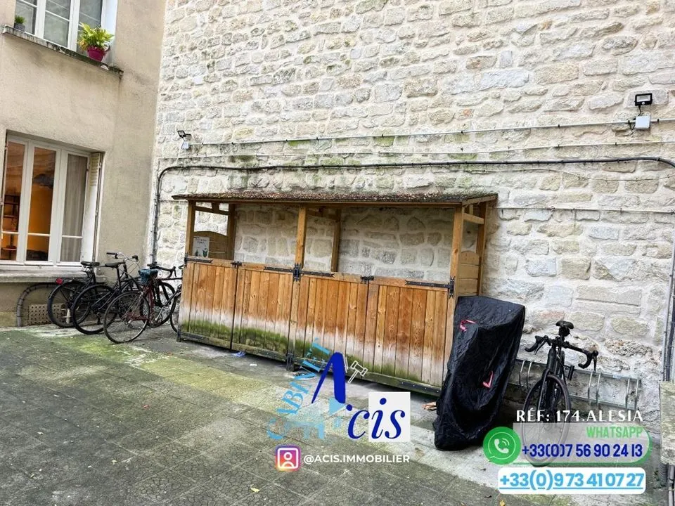 Charmant studio de 19 m² à Paris 14ème, calme et proche métro, parfait pour investissement ou pied-à-terre 