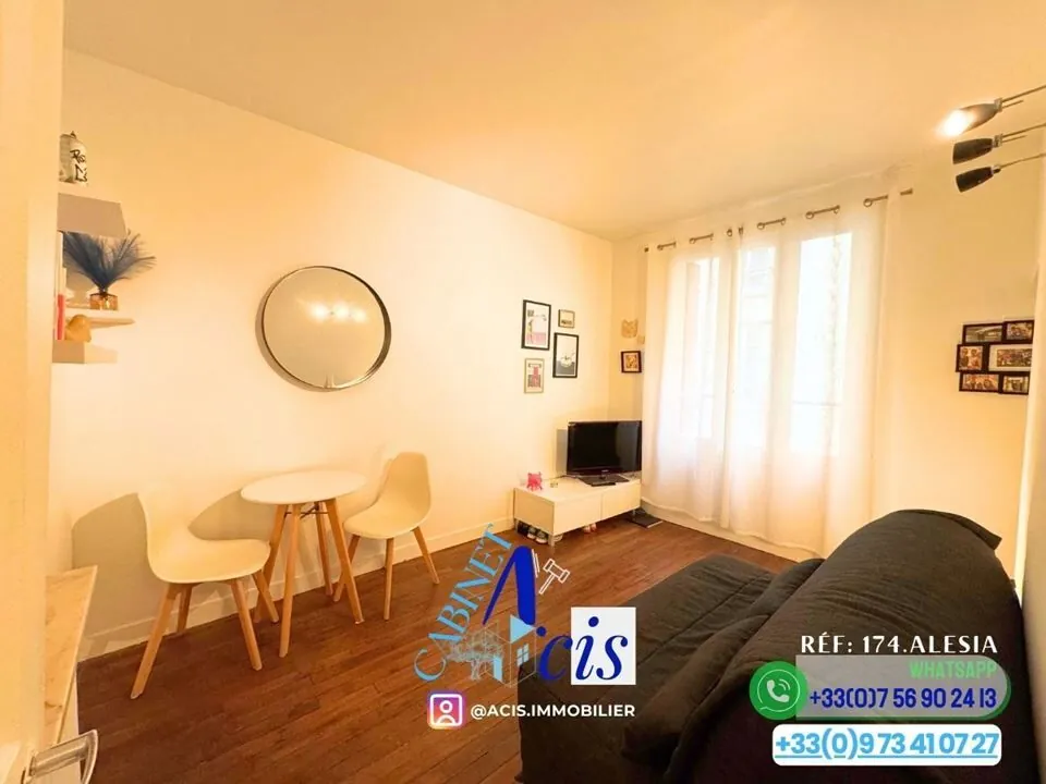 Studio de 19 m² à vendre dans le 14ème arrondissement de Paris, calme et bien situé 