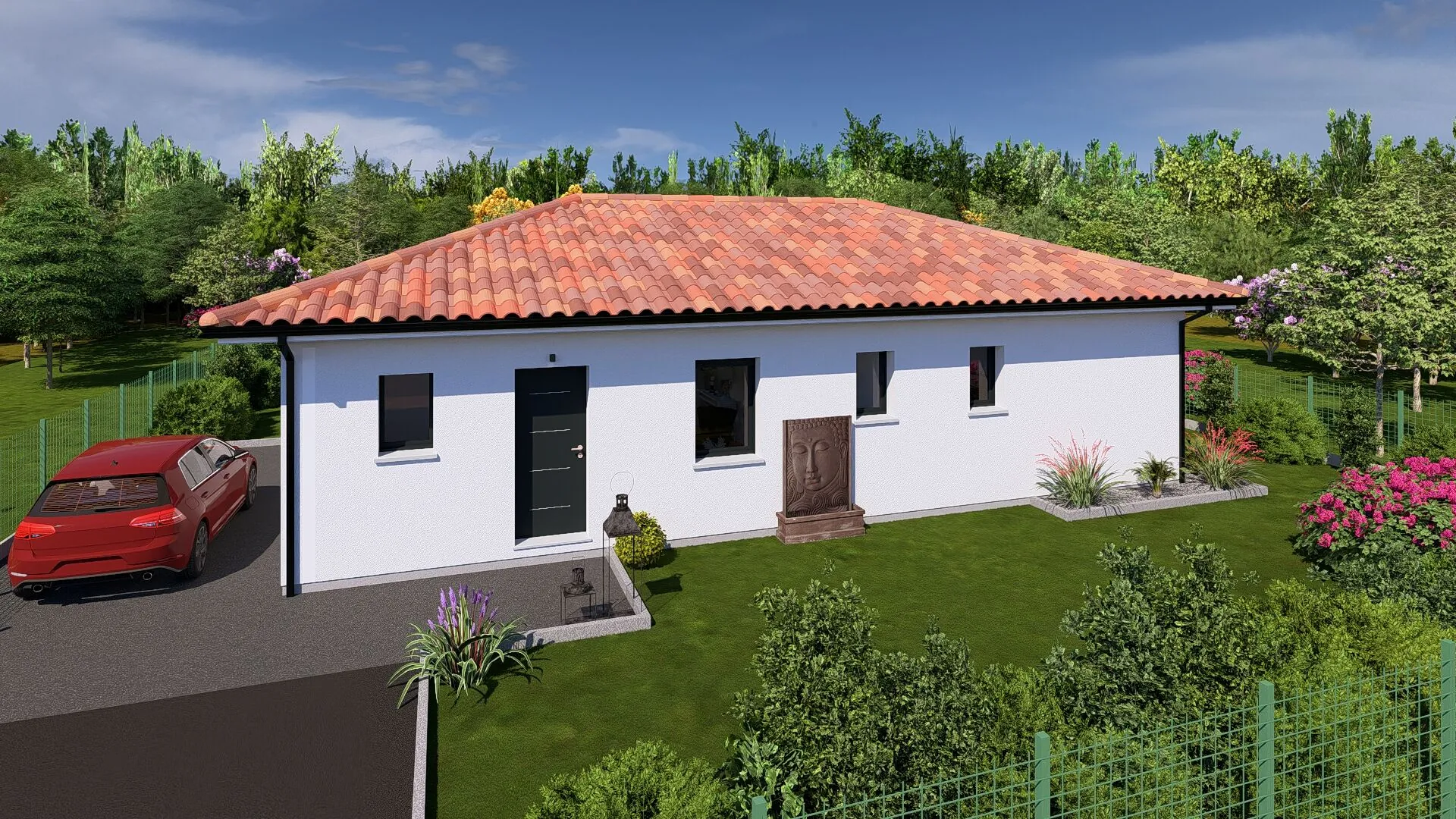 Maison neuve 85 m² avec 2 chambres, terrasse couverte à Saint-Michel-Escalus