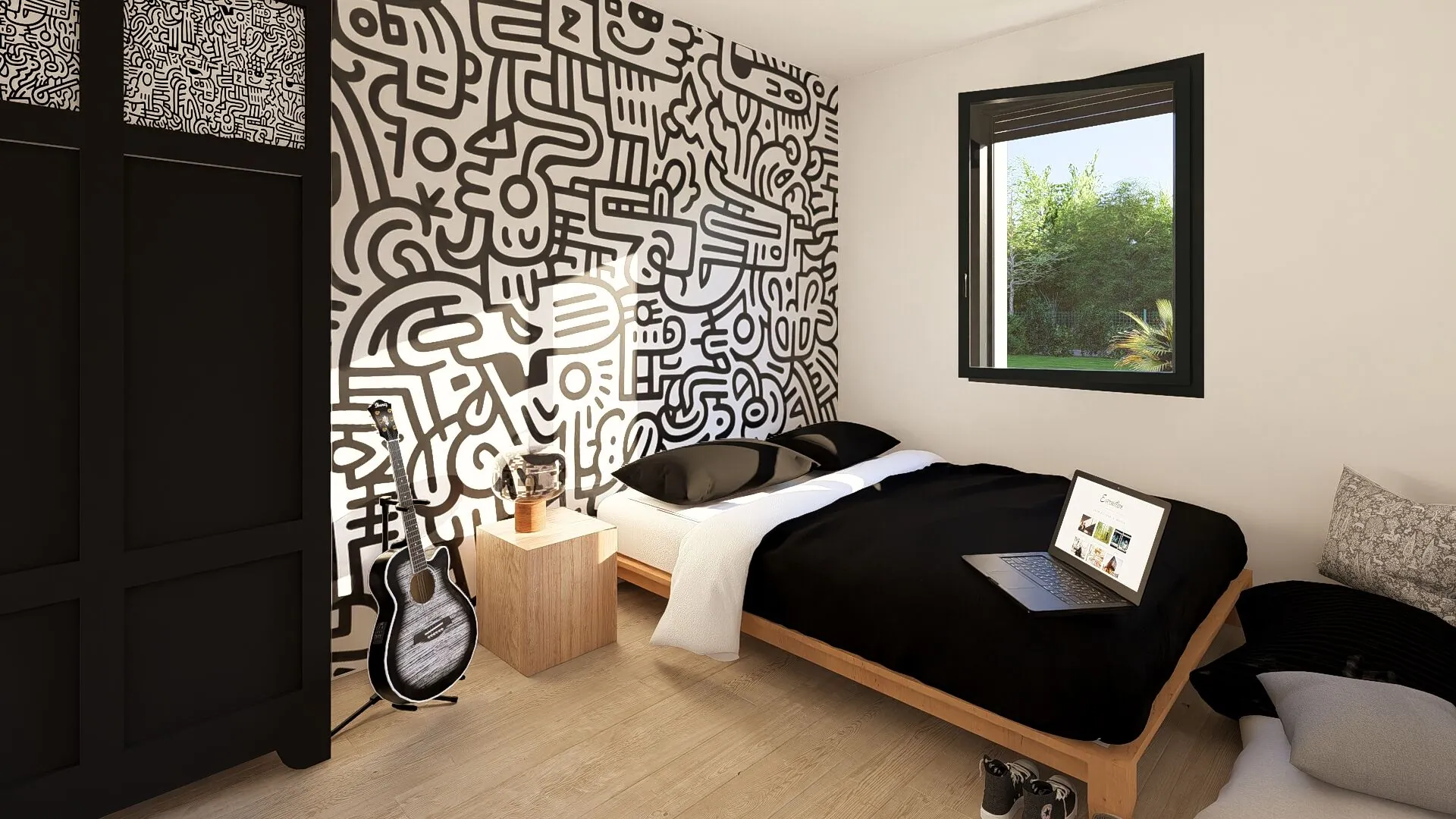 Maison neuve 85 m² avec 2 chambres, terrasse couverte à Saint-Michel-Escalus 