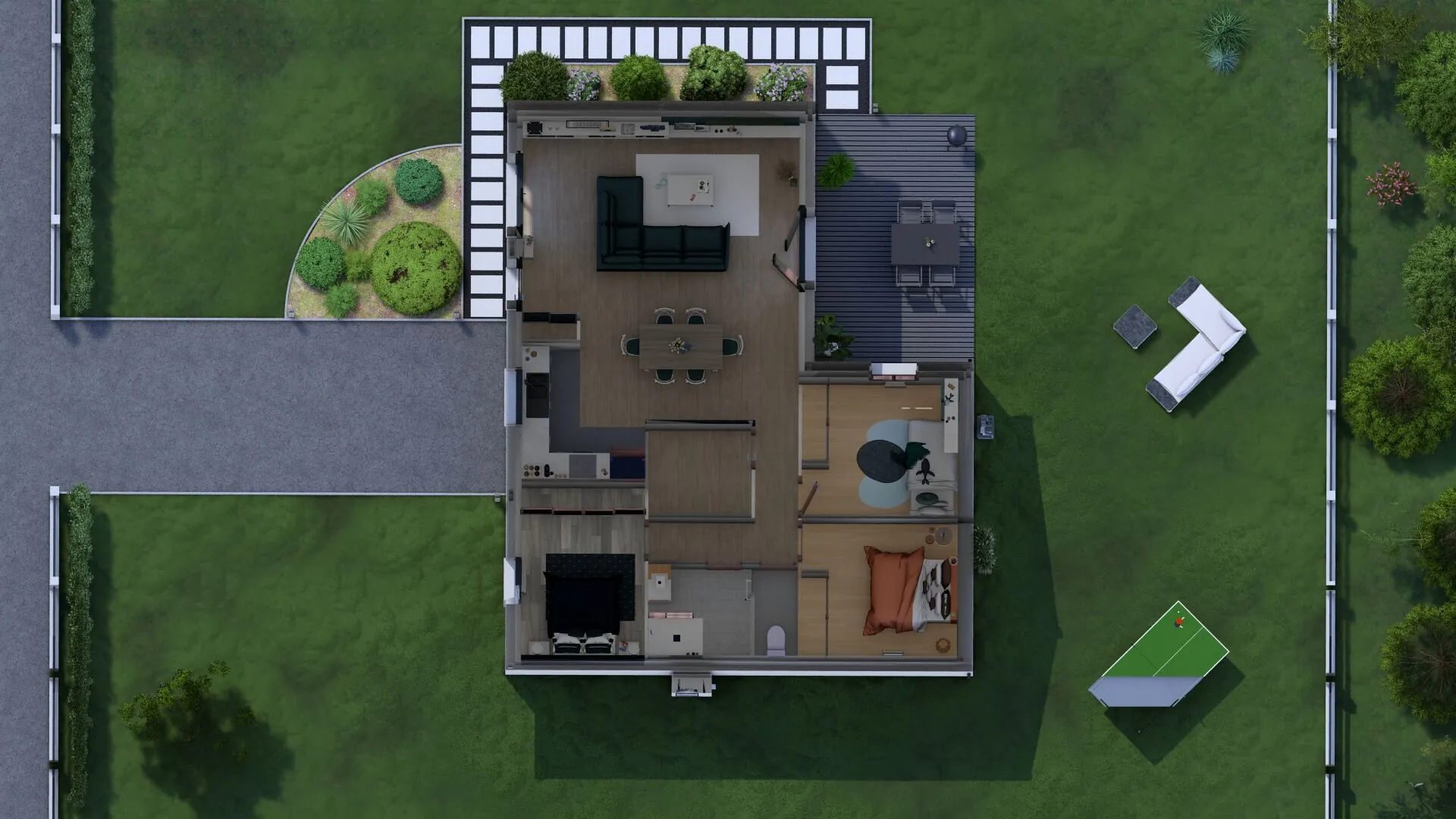 Maison neuve de 90 m² à Laluque avec terrain de 804 m² et options de chauffage moderne 