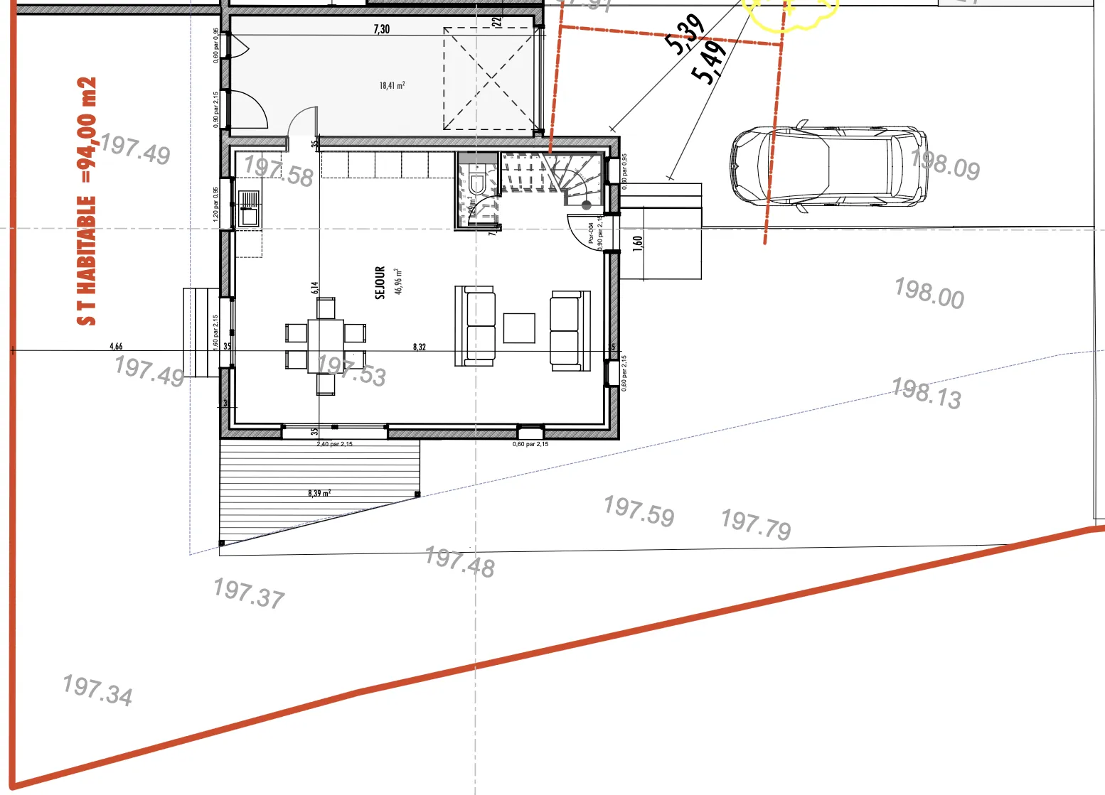 Terrain de 356 m² à vendre avec projet de villa contemporaine à Aix-en-Provence 