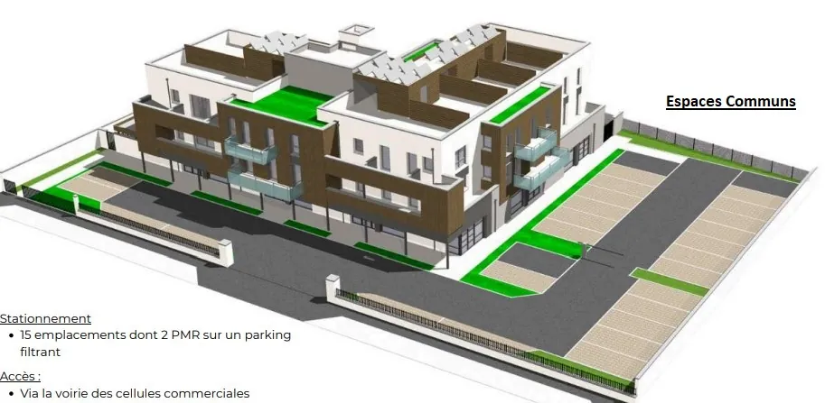 Appartement T3 neuf avec balcon et parking à Rang du Fliers proche Côte d'Opale