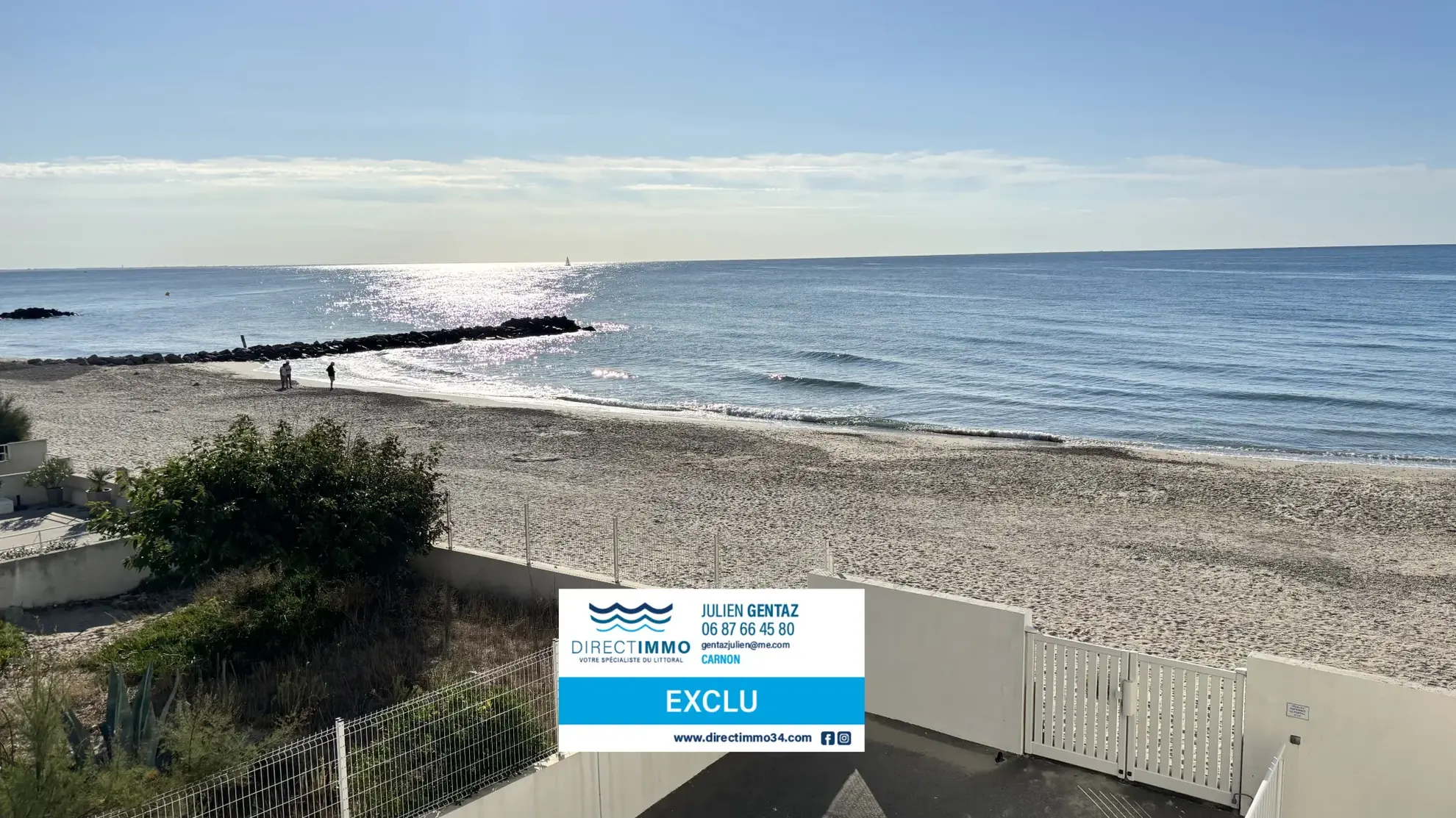 Appartement T2 avec terrasse face à la mer à Palavas-les-Flots