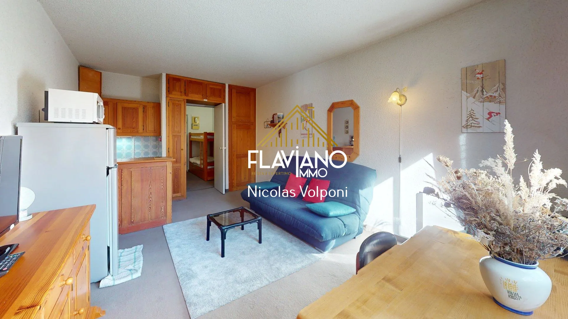 Appartement 28m² à Le Sauze - Vue Montagne, Centre Station 