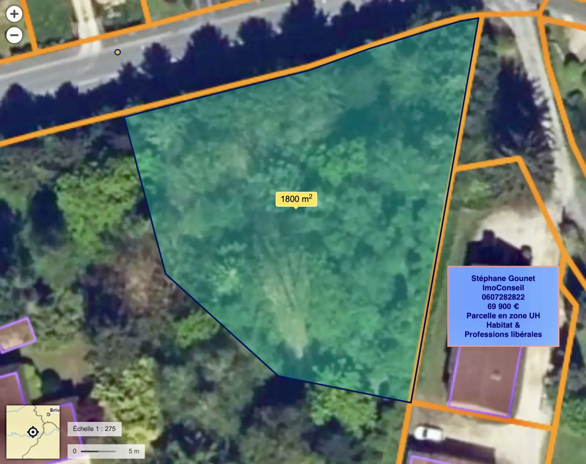 Terrain constructible idéal pour profession libérale à Sarlat en Périgord Noir 