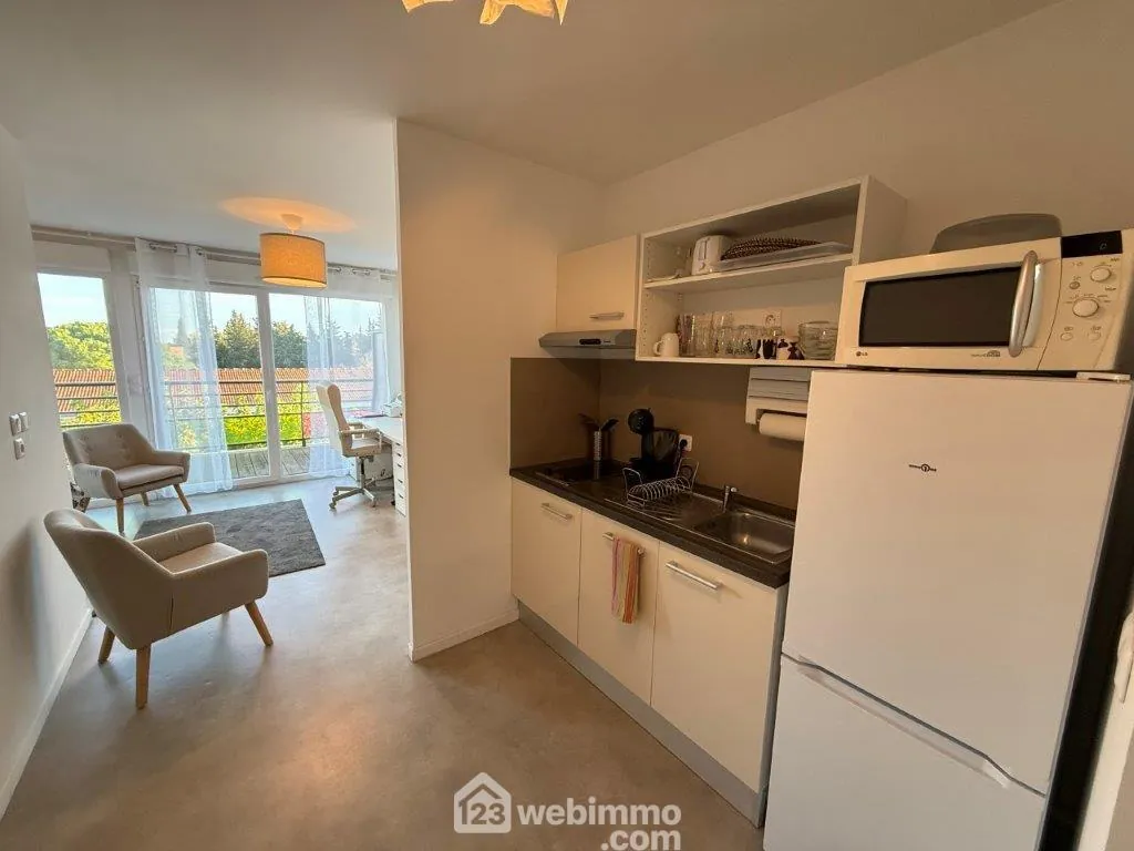 Appartement T1 bis de 31 m² avec terrasse en vente à Montpellier 