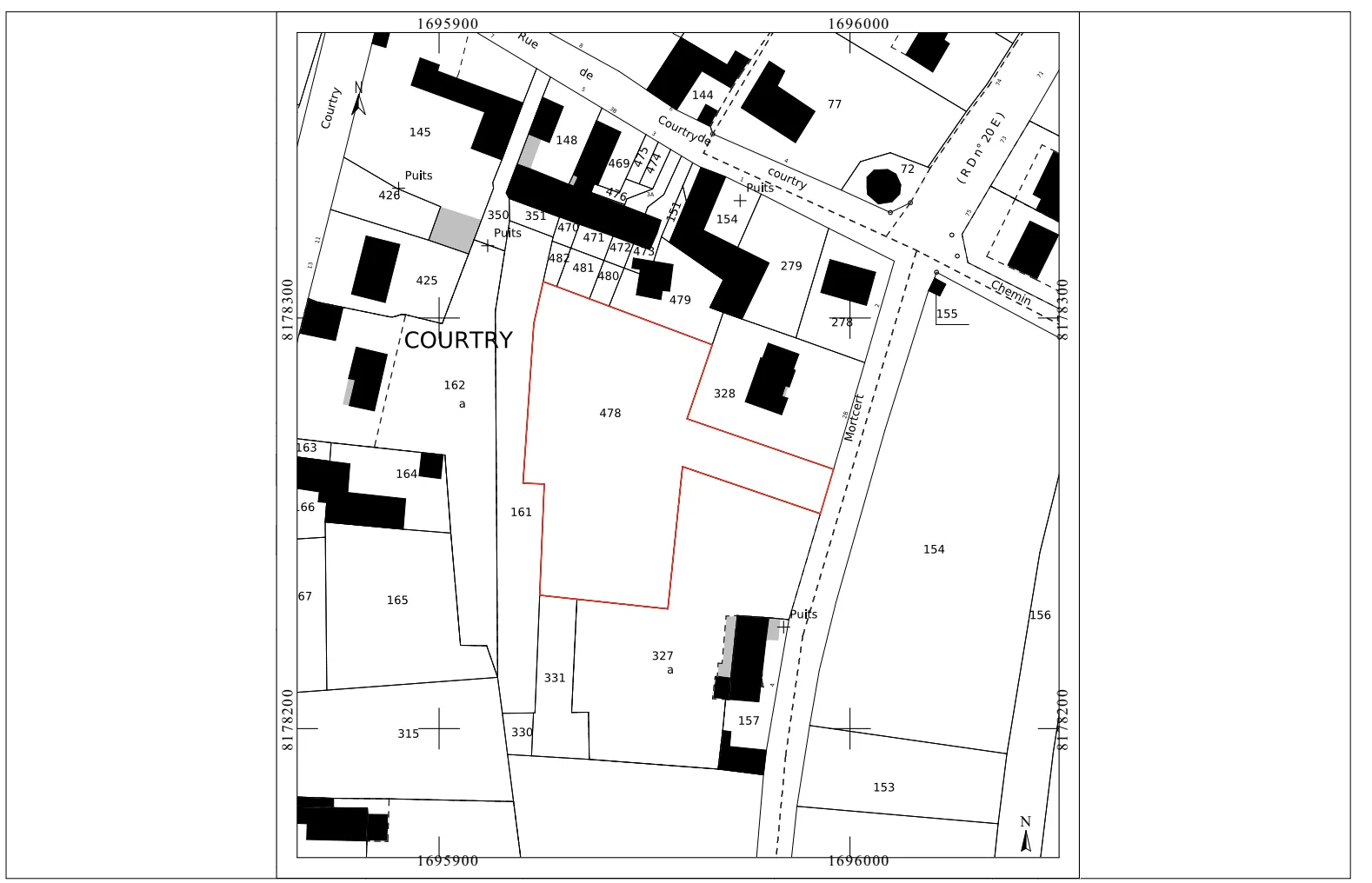 Terrain constructible de 3 059 m² à Guérard avec maison en cours de finition 
