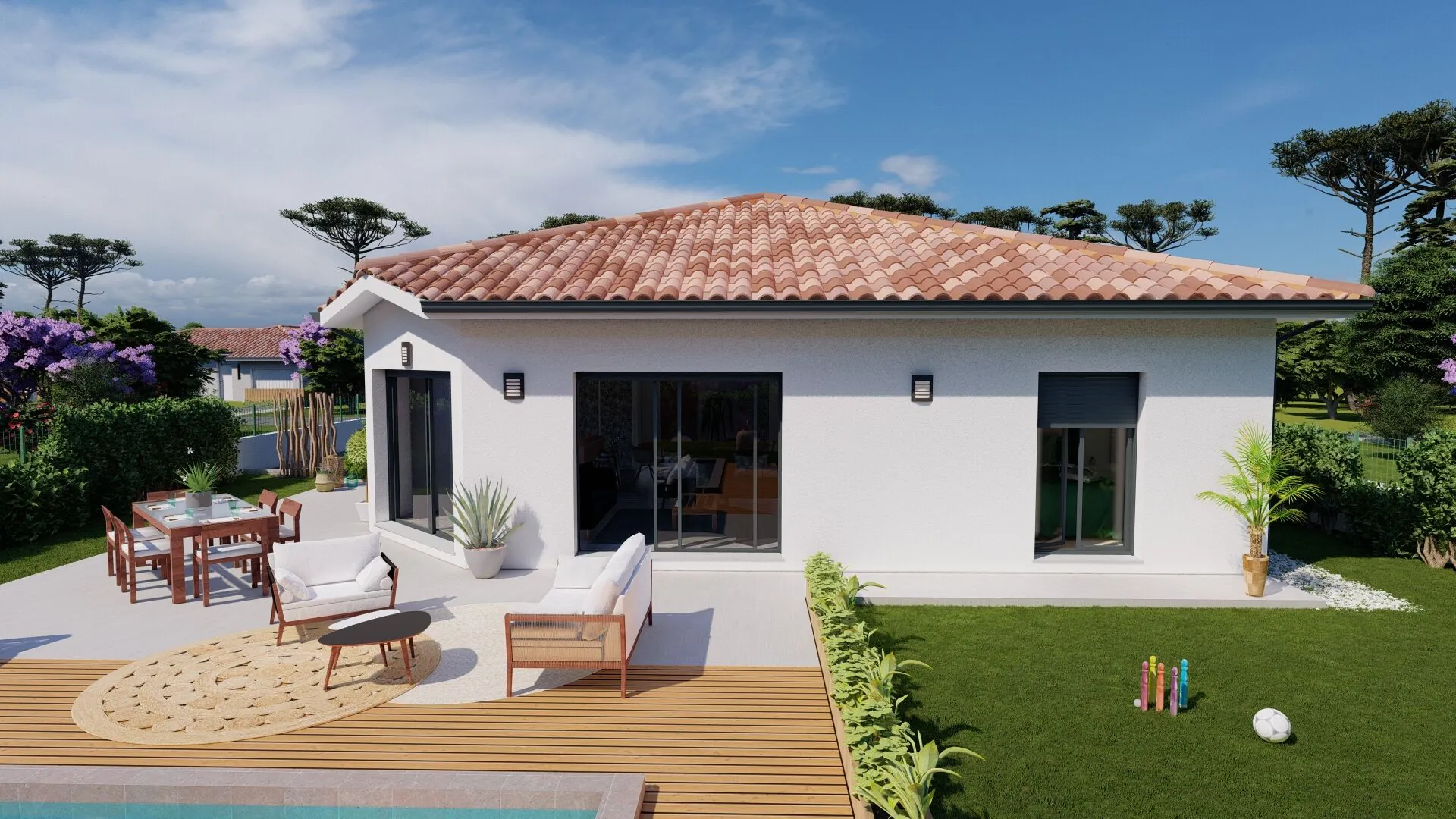 Maison neuve 3 chambres à Laluque proche de l’océan et Bordeaux 