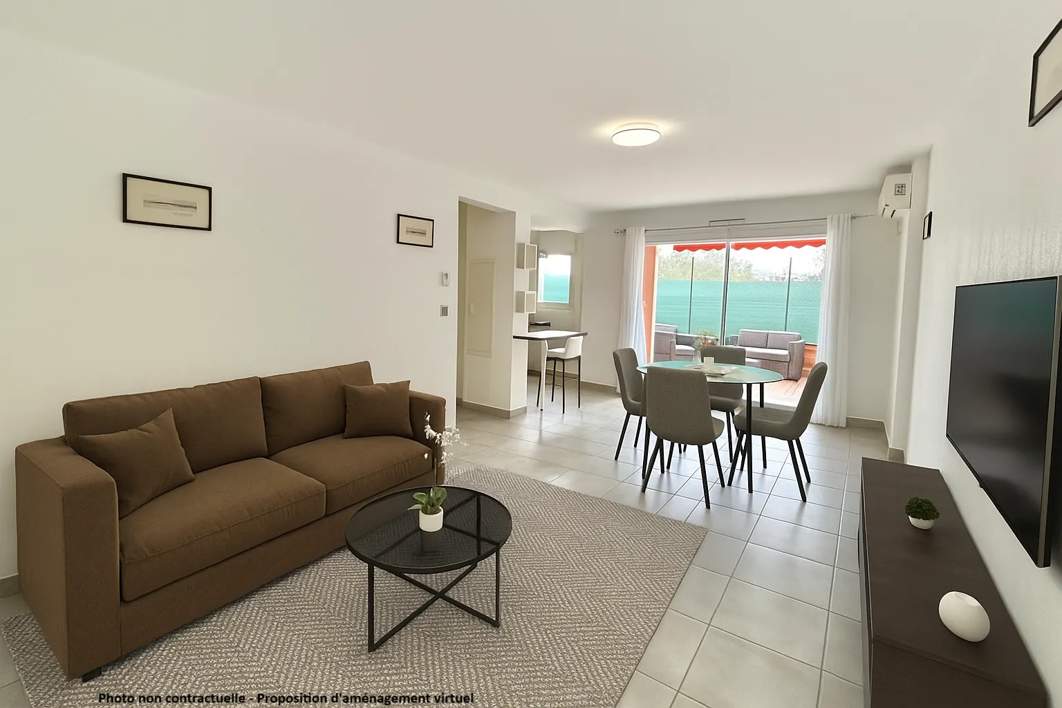 Appartement T3 en rez-de-jardin à Saint-Estève avec terrasse, jardin et parking