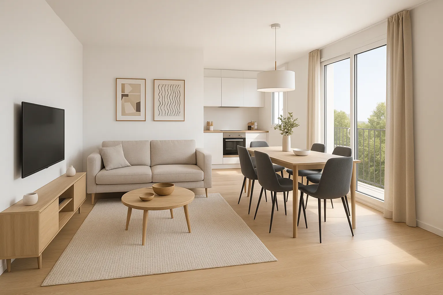 Appartement 3 pièces avec terrasse et parking à Sartrouville 