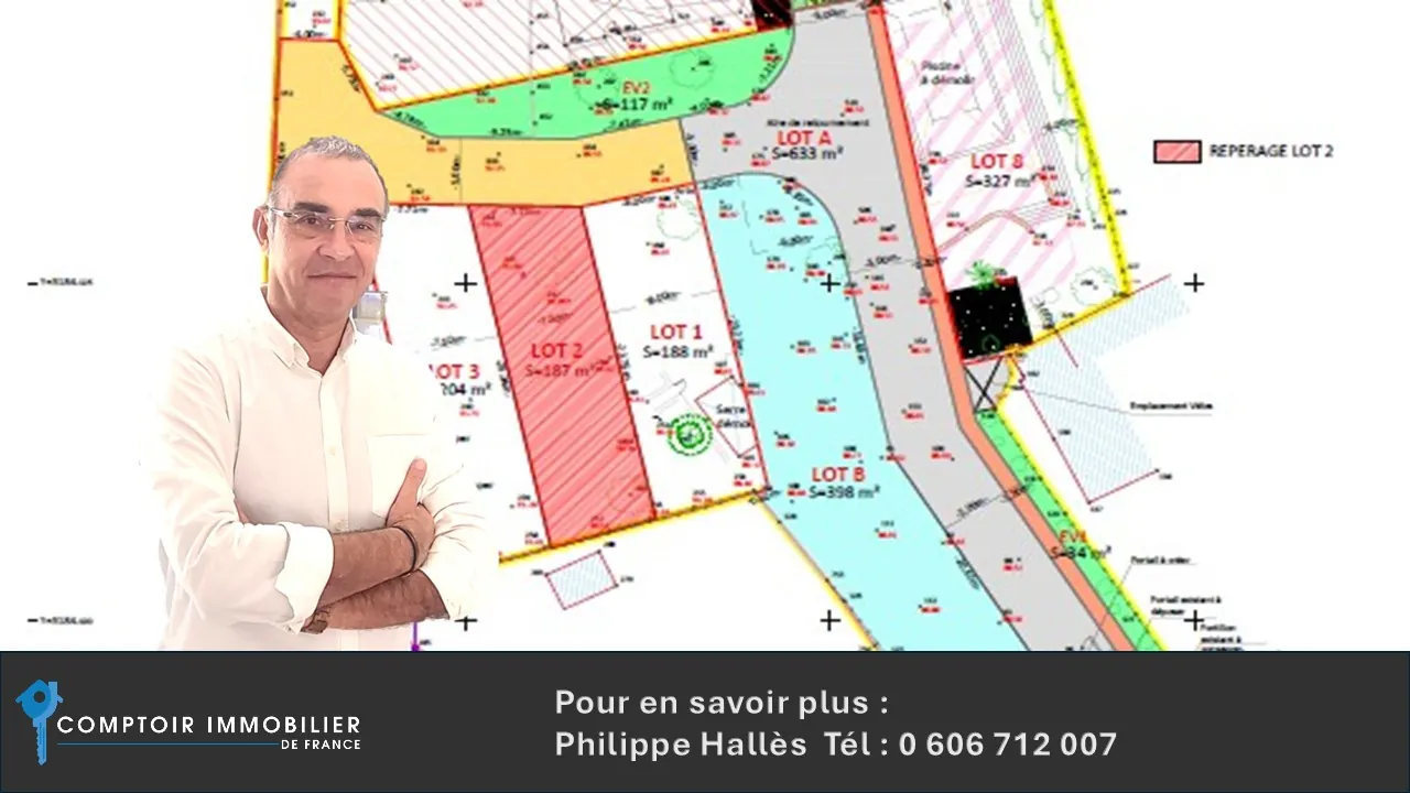 Terrain constructible à Nîmes Nord, viabilisé, dans secteur calme et recherché 
